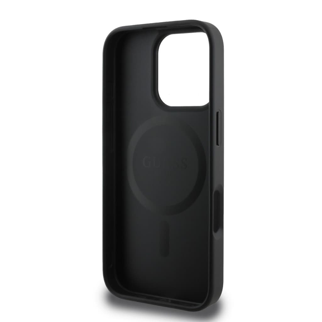 Zadní kryt Guess PU Leather 4G Big Love Logo MagSafe pro iPhone 16 Pro Black - náhled 5