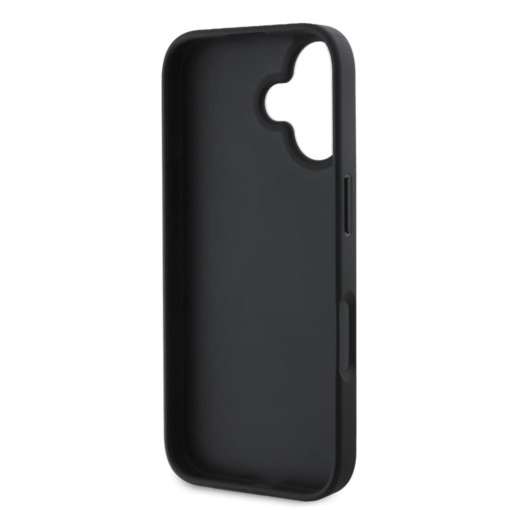 Originální zadní kryt Guess PU 4G Metal Logo pro iPhone 16 Grey - náhled 5
