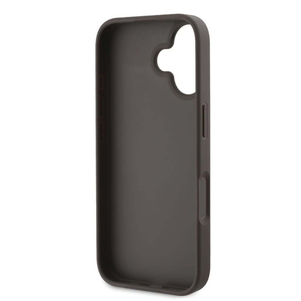 Originální zadní kryt Guess PU 4G Metal Logo pro iPhone 16 Brown - náhled 5