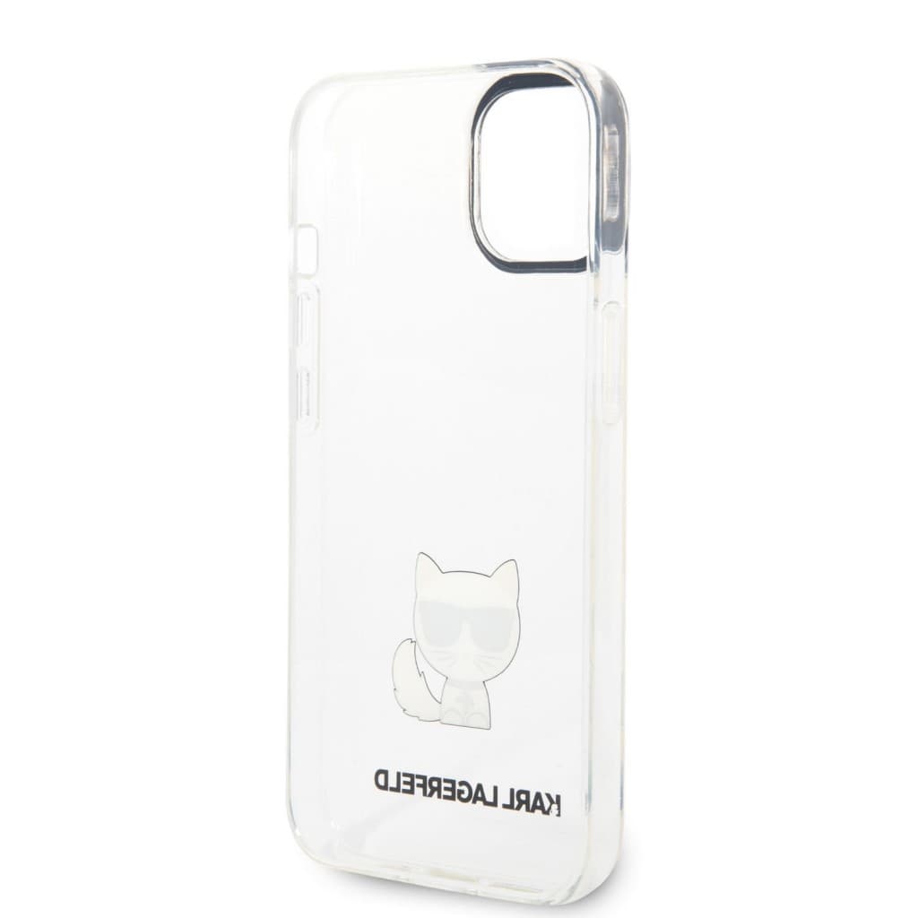 Karl Lagerfeld Choupette Logo Zadní Kryt pro iPhone 14 Plus Transparent - náhled 5