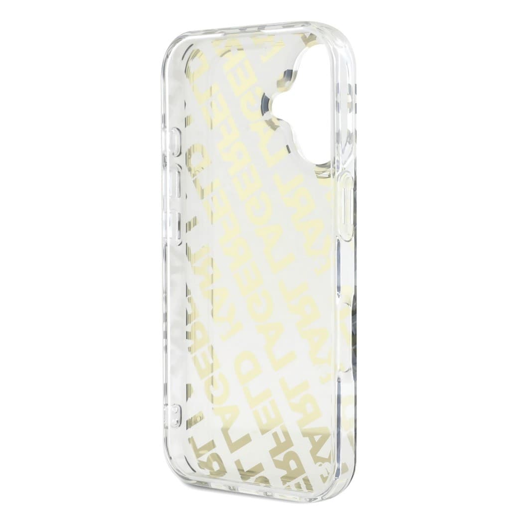 Zadní kryt Karl Lagerfeld IML Electroplated Repeated Logo pro iPhone 16 Gold - náhled 5