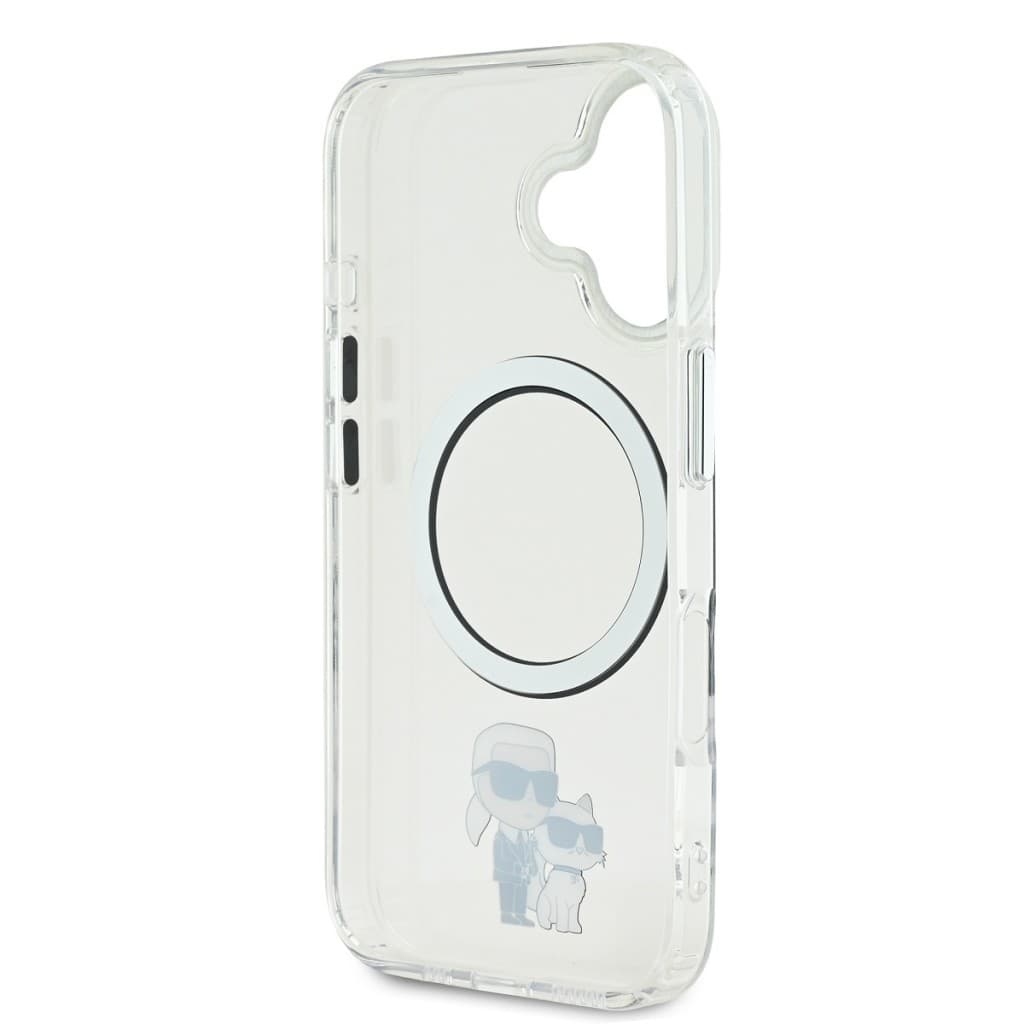 Zadní kryt Karl Lagerfeld IML Karl and Choupette MagSafe pro iPhone 16 Transparent - náhled 5