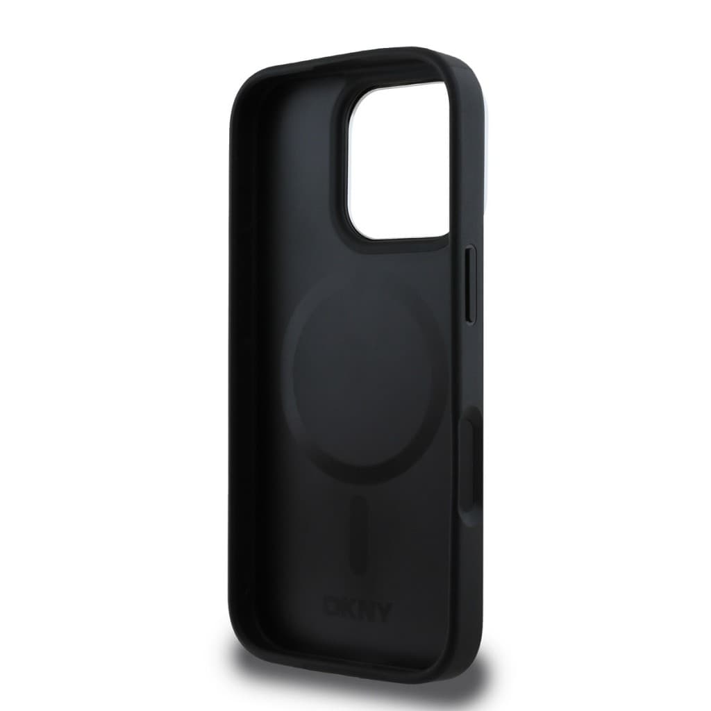Zadní kryt DKNY PU Leather Checkered Pattern Magsafe pro iPhone 16 Pro Black - náhled 5