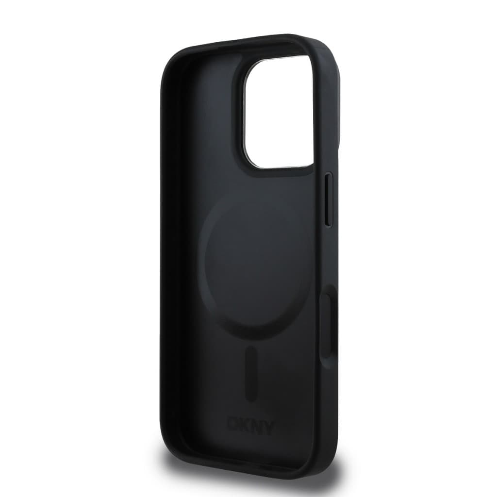 Zadní kryt DKNY PU Leather Stack Logo Magsafe pro iPhone 16 Pro Max Black - náhled 5