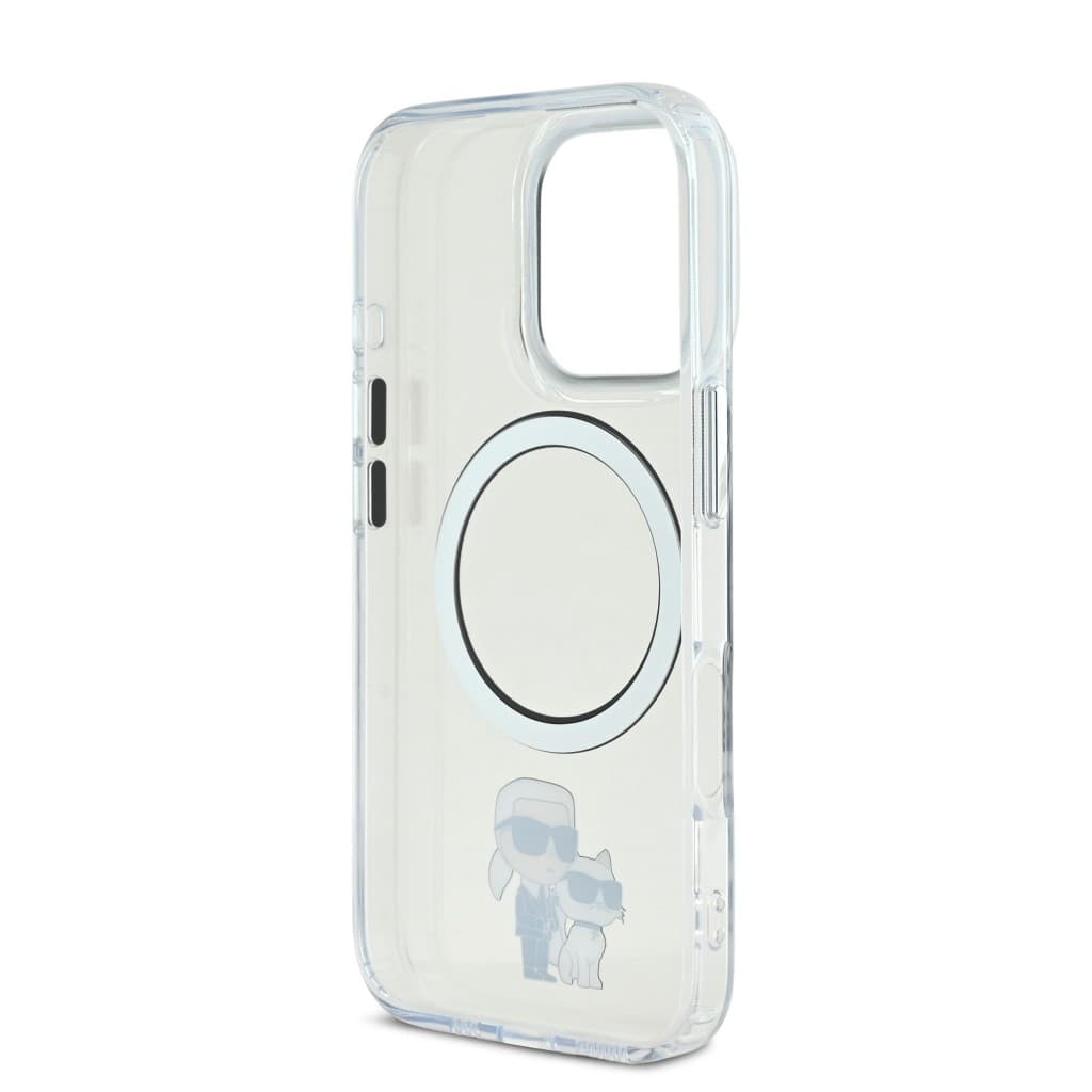 Zadní kryt Karl Lagerfeld IML Karl and Choupette MagSafe pro iPhone 16 Pro Transparent - náhled 5