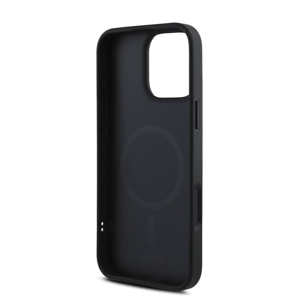 Zadní kryt DKNY PU Leather Silver Metal Logo Magsafe pro iPhone 16 Pro Max Black - náhled 5