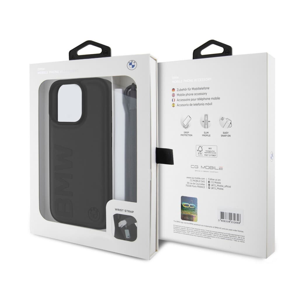 Zadní kryt BMW Leather Signature and Strap pro iPhone 16 Pro Black - náhled 5