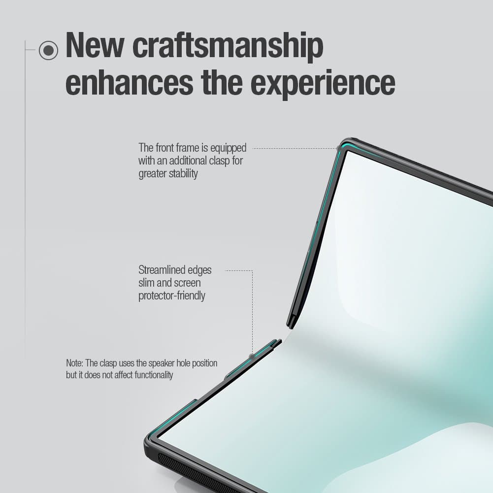 Zadní kryt Nillkin Super Frosted FOLD Magnetic Pen Slot pro Samsung Galaxy Z Fold 7 Blue - náhled 3