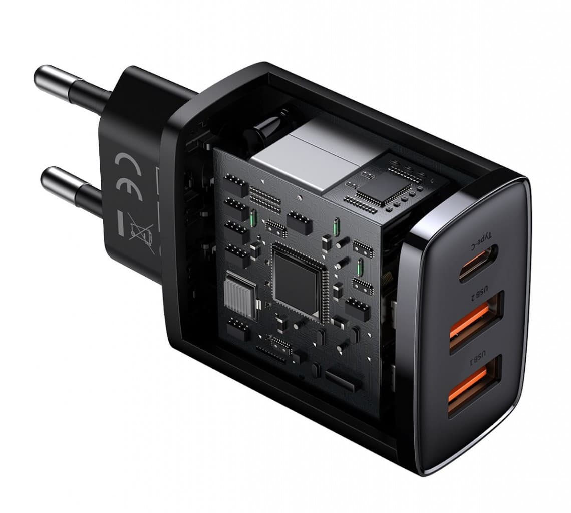 Baseus CCXJ-E01 Compact Quick Nabíječka USB-C 30W Black - náhled 5