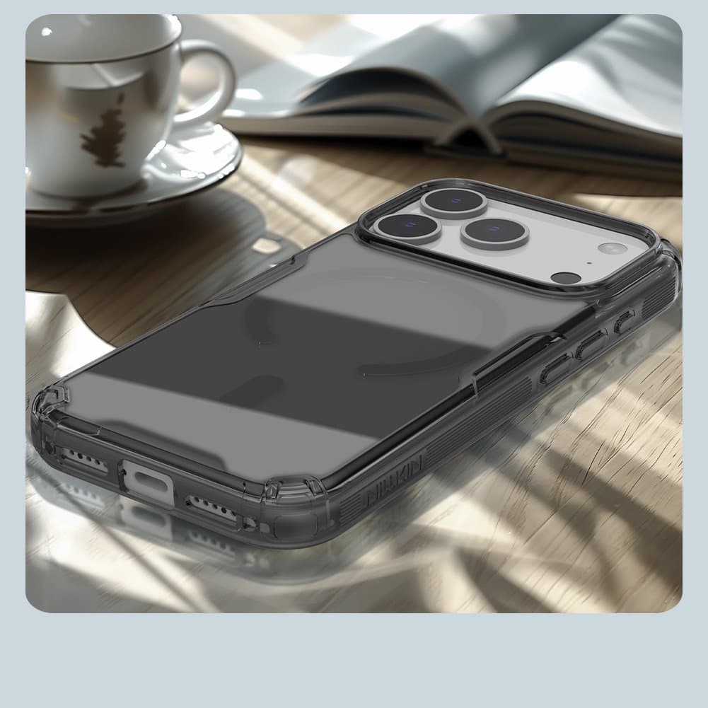 Zadní kryt Nillkin Nature TPU PRO Magnetic pro Apple iPhone 17 Pro Transparent Black - náhled 4