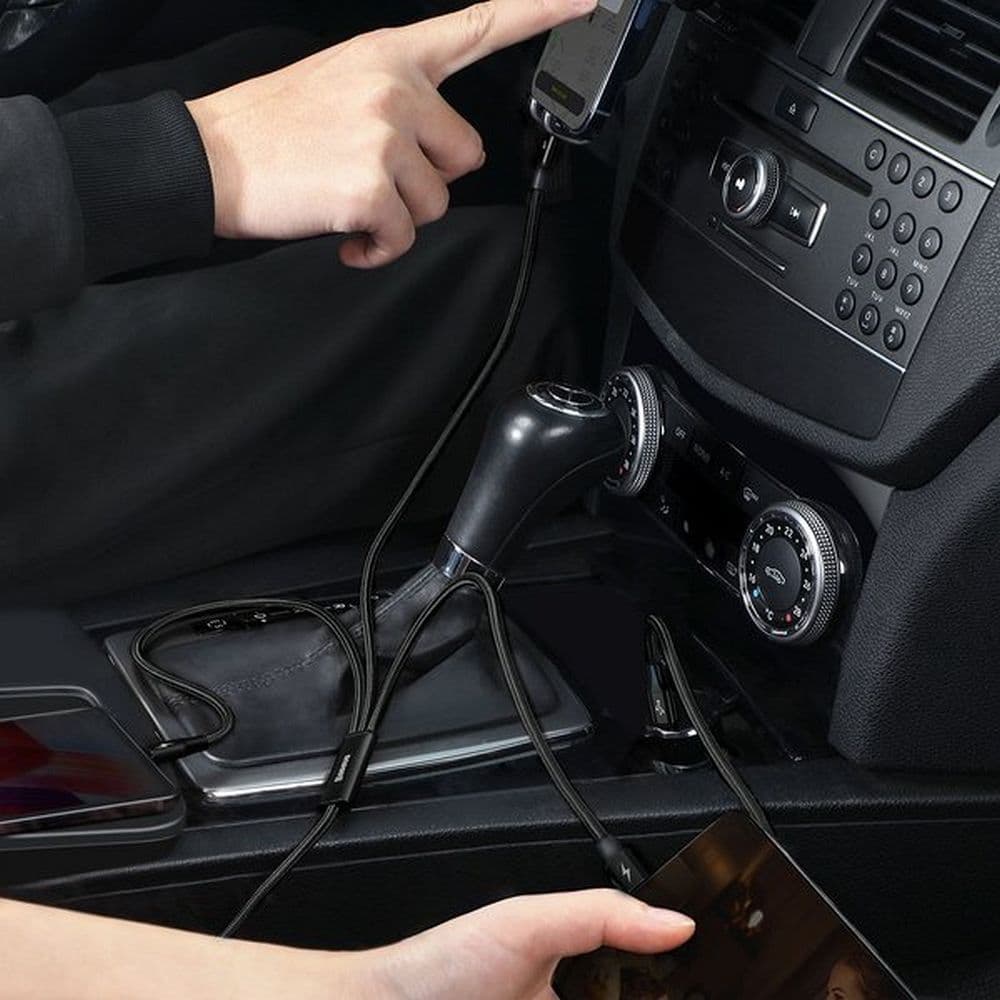 Datový kabel na mobil značky Baseus (CAMLT-SC01) 1,5m 3v1 černý 126221 - náhled 4