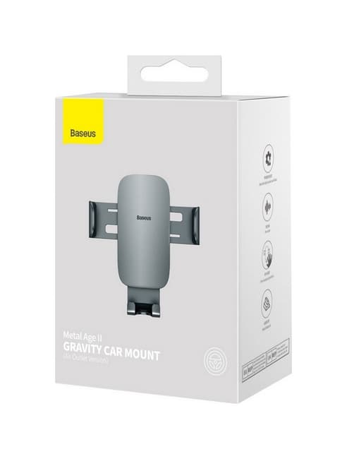 Držák na mobil do auta Baseus Metal Age II Gravity šedý 92414 - náhled 3