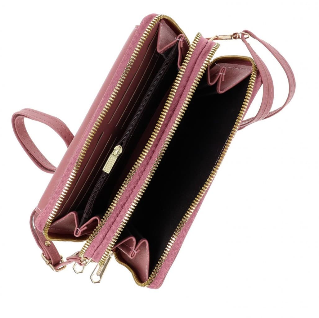 Kabelka TopQ Elegance Touch na mobil s popruhem starorůžová 129976 - náhled 2