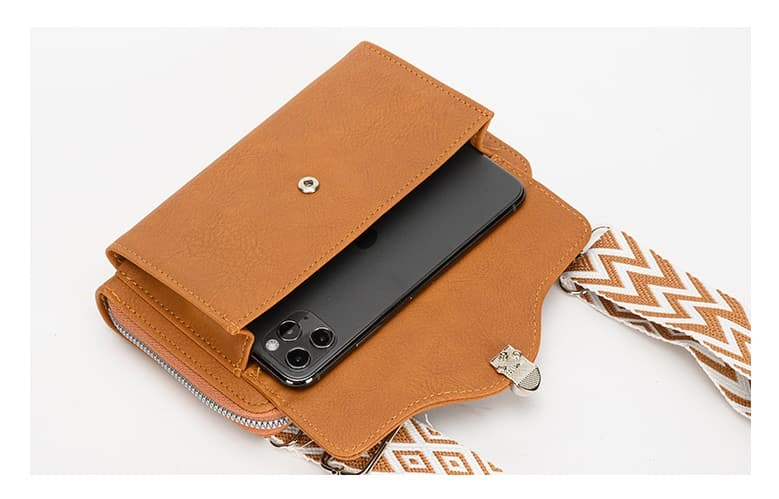 Kabelka TopQ Urban Forte na mobil s popruhem hnědá 129331 - náhled 3