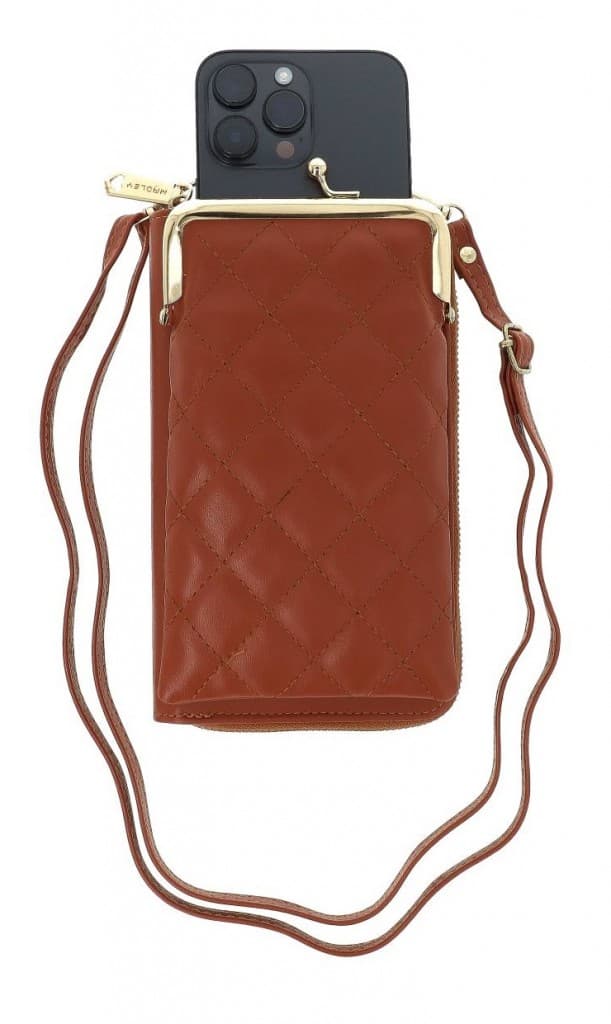 Kabelka TopQ Madley Classic na mobil s popruhem hnědá 129223 - náhled 3