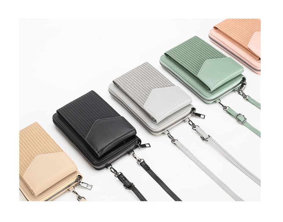 Kabelka TopQ Twill na mobil s popruhem šedá 129695 - náhled 4