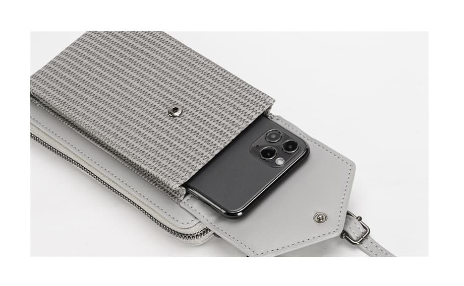 Kabelka TopQ Twill na mobil s popruhem šedá 129695 - náhled 2