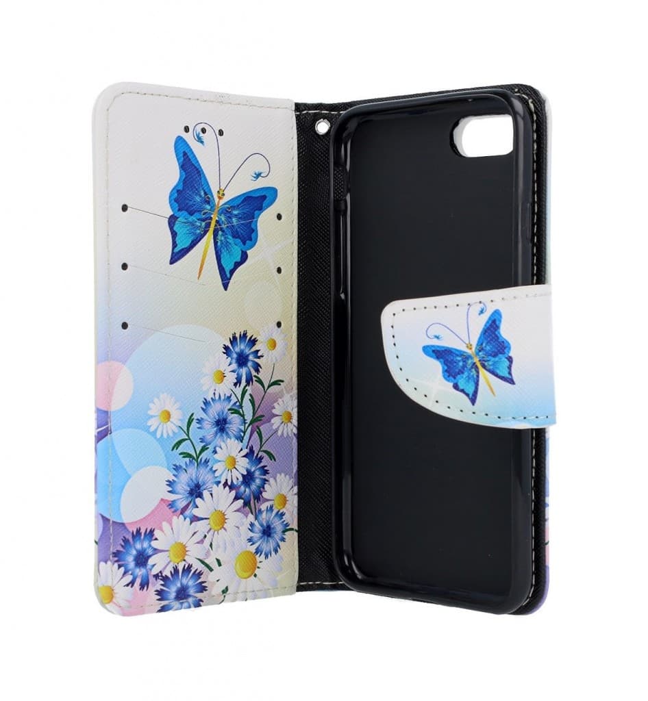 Pouzdro TopQ iPhone SE 2020 knížkové Bílé s motýlkem 49749 - náhled 3