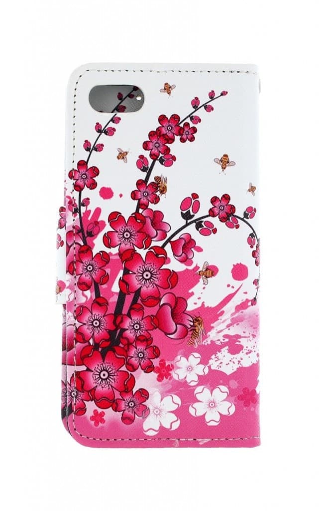 Pouzdro TopQ iPhone SE 2020 knížkové Kytičky textil 49748 - náhled 2