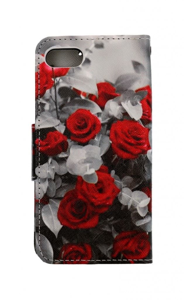 Pouzdro TopQ iPhone SE 2022 knížkové Červené růže mix 75140 - náhled 2