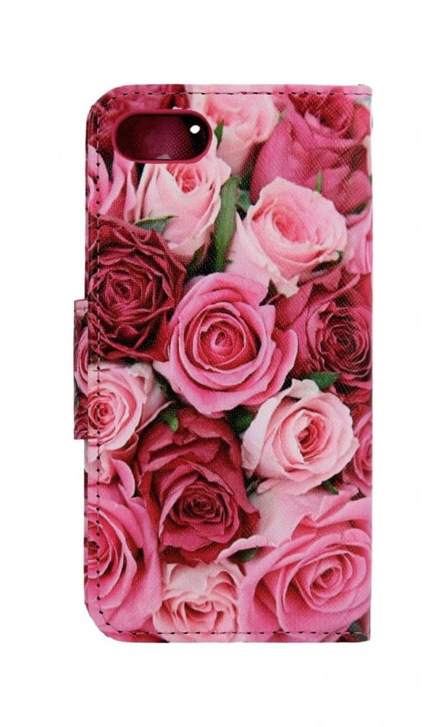 Pouzdro TopQ iPhone SE 2022 knížkové Růžové růžičky 74965 - náhled 2