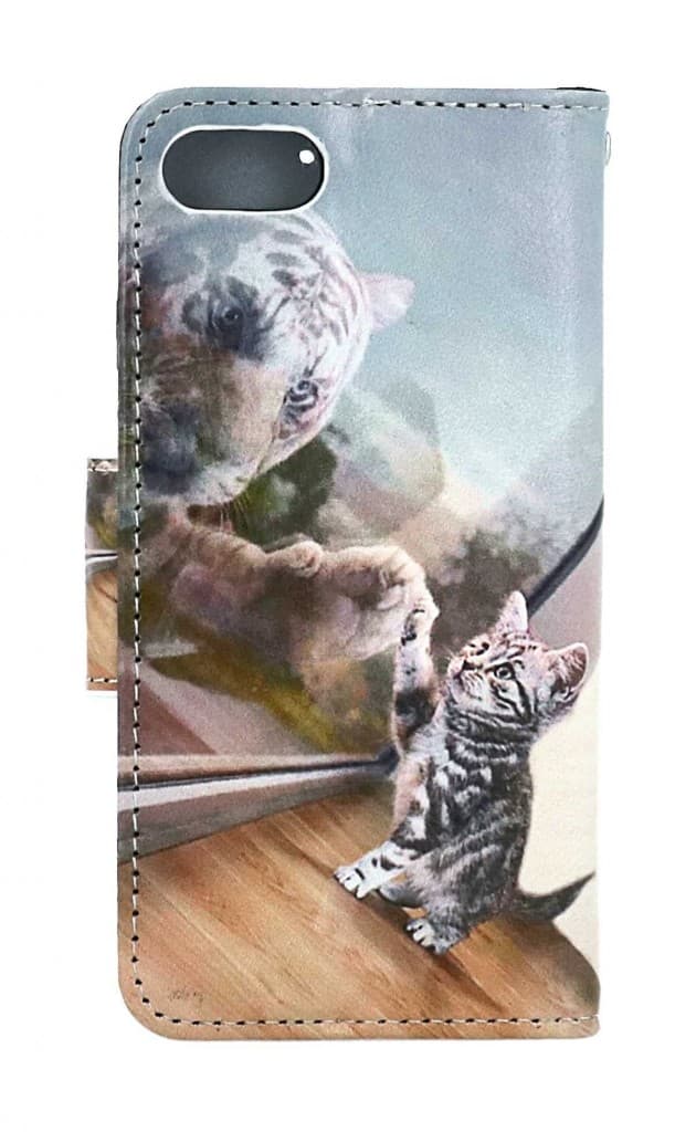Pouzdro TopQ iPhone SE 2020 knížkové Odraz tygra 62588 - náhled 2