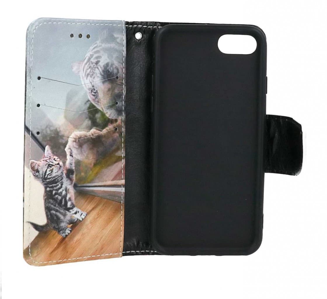 Pouzdro TopQ iPhone SE 2020 knížkové Odraz tygra 62588 - náhled 3