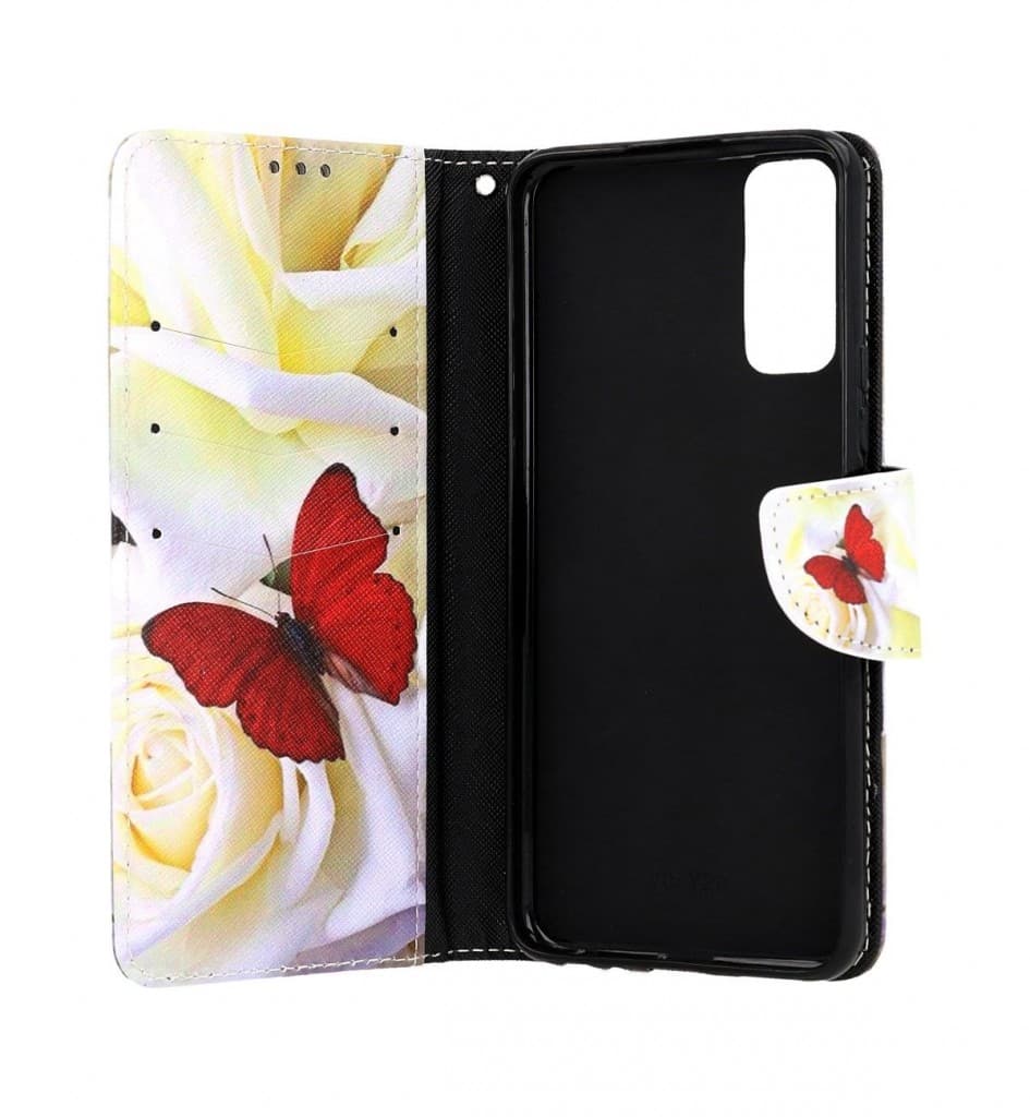 Pouzdro TopQ Vivo Y11s knížkové Červený motýl 71395 - náhled 3