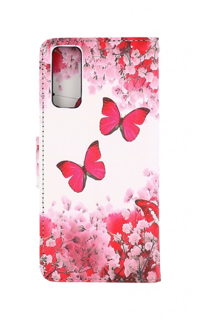 Pouzdro TopQ Vivo Y11s knížkové Růžoví motýlci 70675 - náhled 2