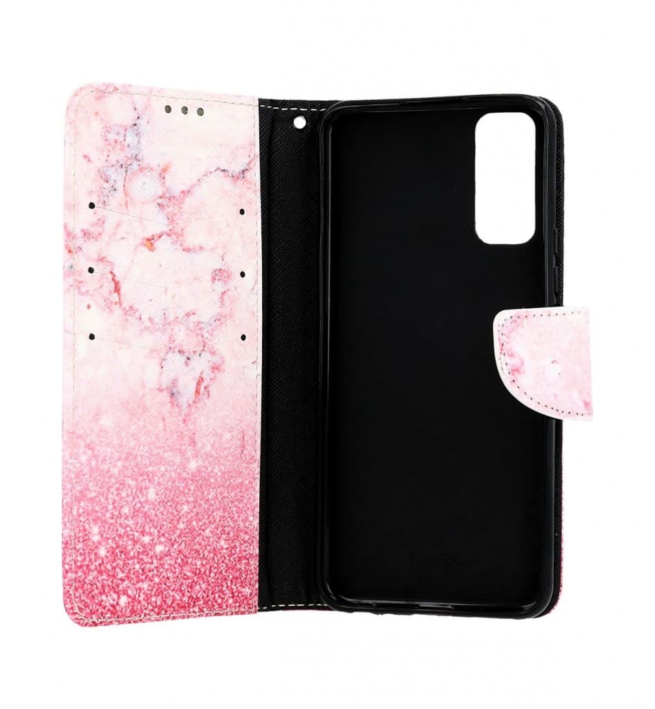 Pouzdro TopQ Vivo Y11s knížkové Růžový mramor 70676 - náhled 3