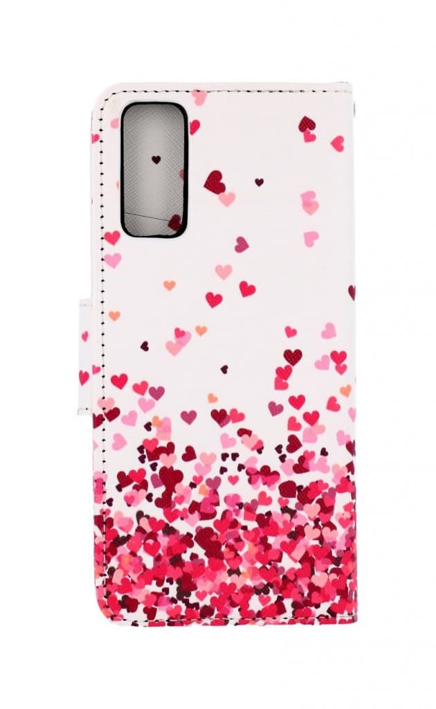 Pouzdro TopQ Vivo Y11s knížkové Srdíčka 70677 - náhled 2