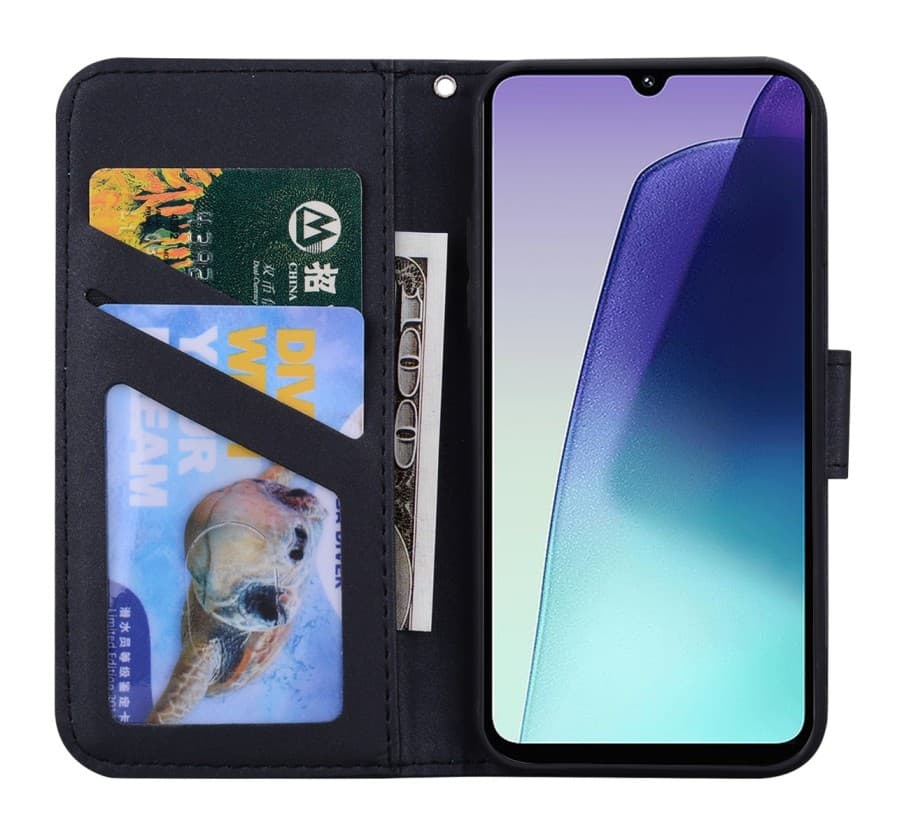 Pouzdro TopQ Xiaomi Redmi 14C knížkové černé s pandou 132683 - náhled 3