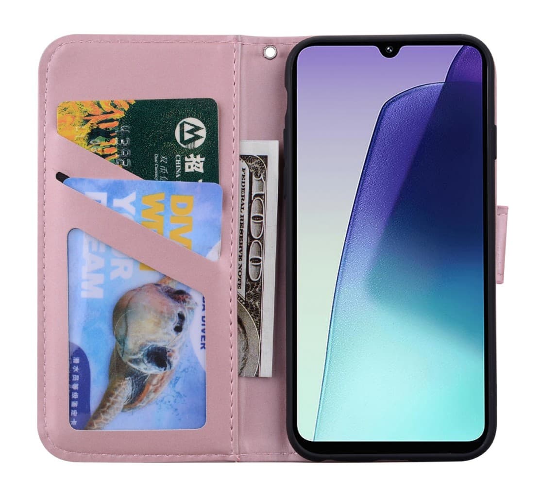 Pouzdro TopQ Xiaomi Redmi 14C knížkové růžové s králíčkem 132685 - náhled 3