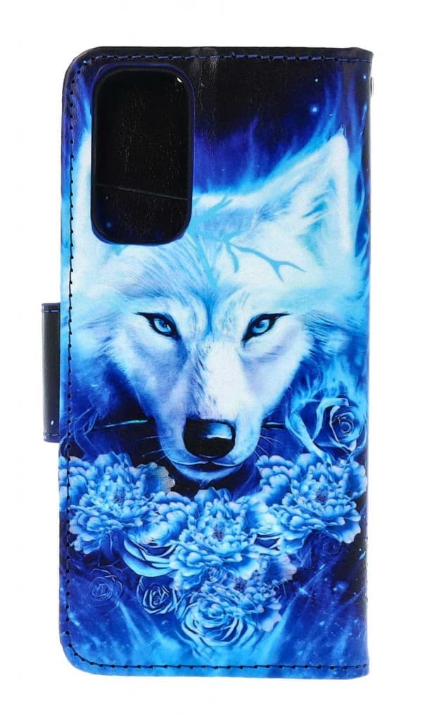 Pouzdro TopQ Xiaomi Redmi Note 11 knížkové Tyrkysový vlk 73419 - náhled 2