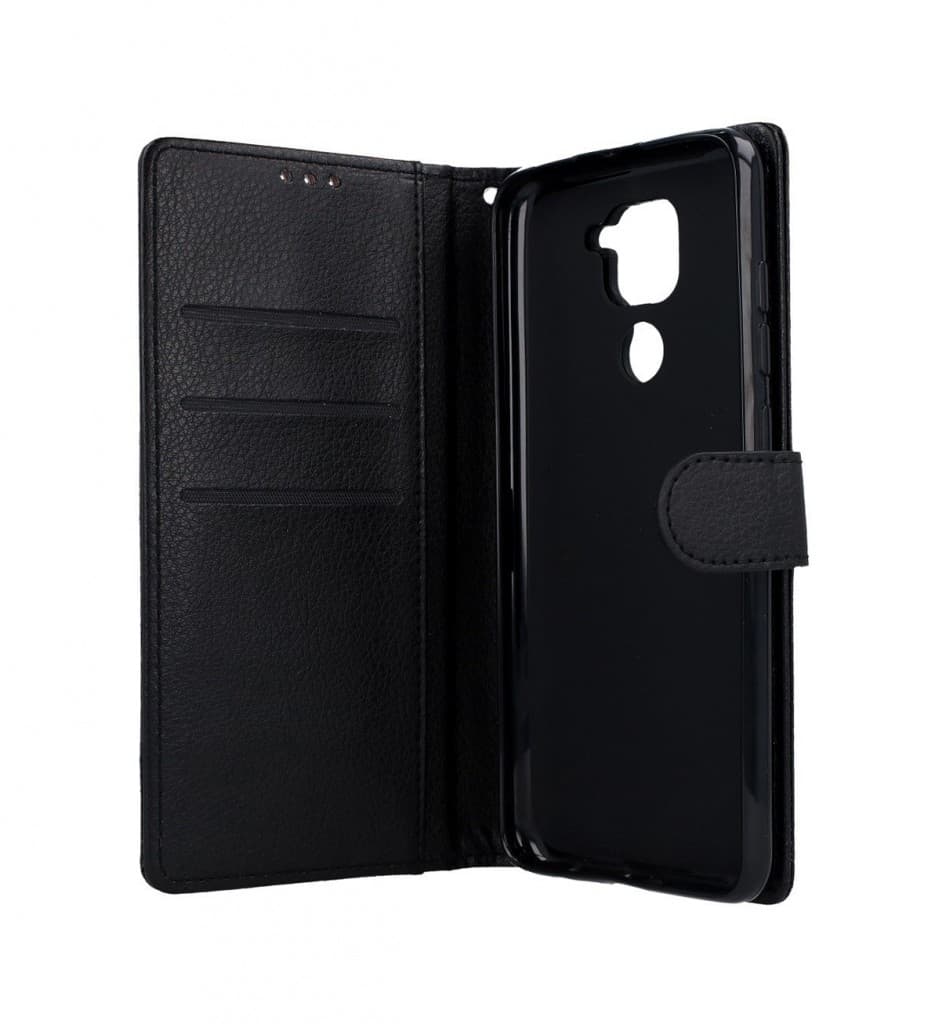Kryt TopQ Xiaomi Redmi Note 9 knížkový černý s přezkou 50679 - náhled 3