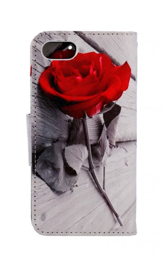 Pouzdro TopQ iPhone SE 2020 knížkové Červená růže 62617 - náhled 2