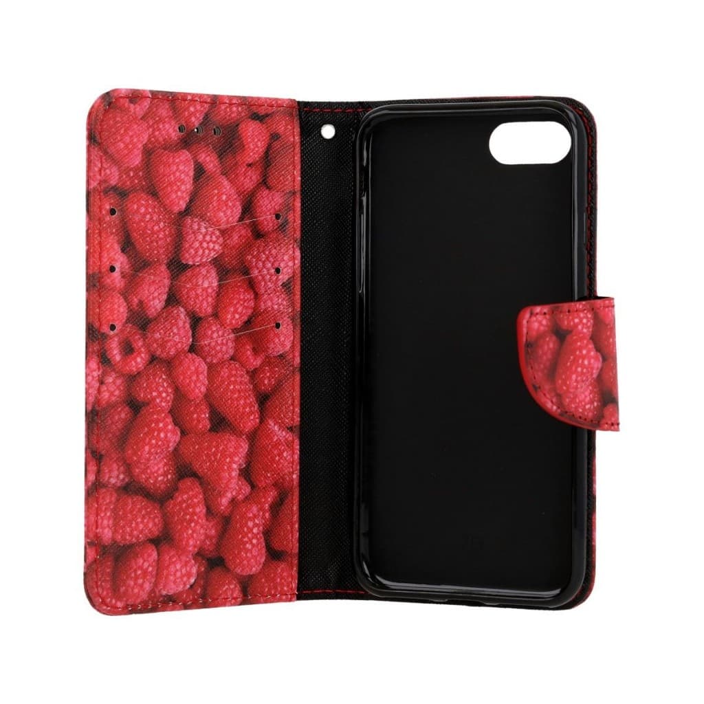 Pouzdro TopQ iPhone SE 2020 knížkové Maliny 62613 - náhled 3