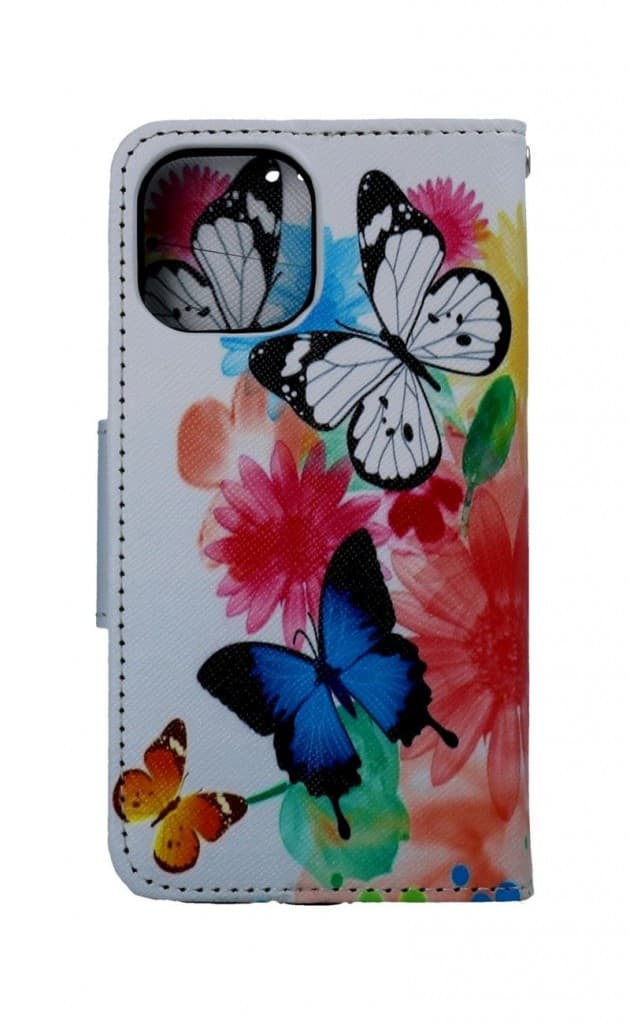 Pouzdro TopQ iPhone 13 mini knížkové Barevné s motýlky 66375 - náhled 2
