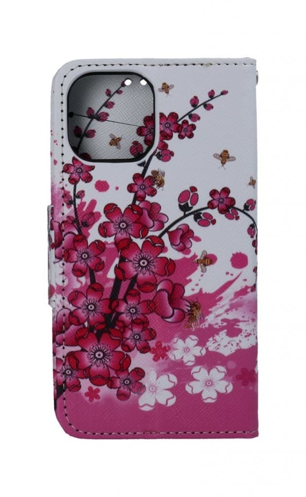 Pouzdro TopQ iPhone 13 mini knížkové Kytičky textil 66386 - náhled 2
