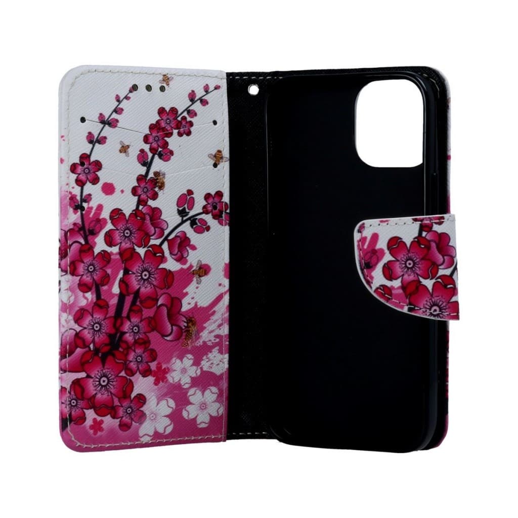 Pouzdro TopQ iPhone 13 mini knížkové Kytičky textil 66386 - náhled 3