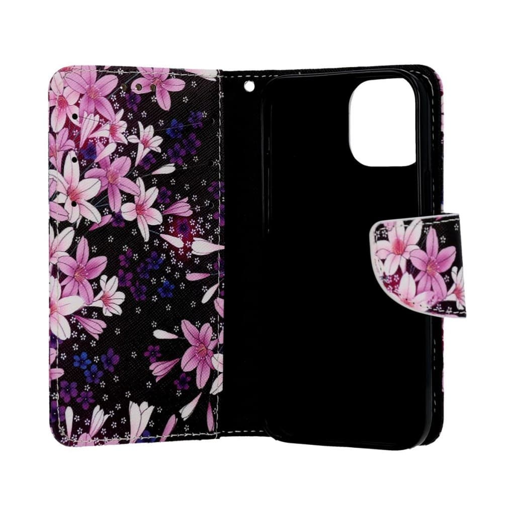 Pouzdro TopQ iPhone 13 mini knížkové Lilie 66387 - náhled 3