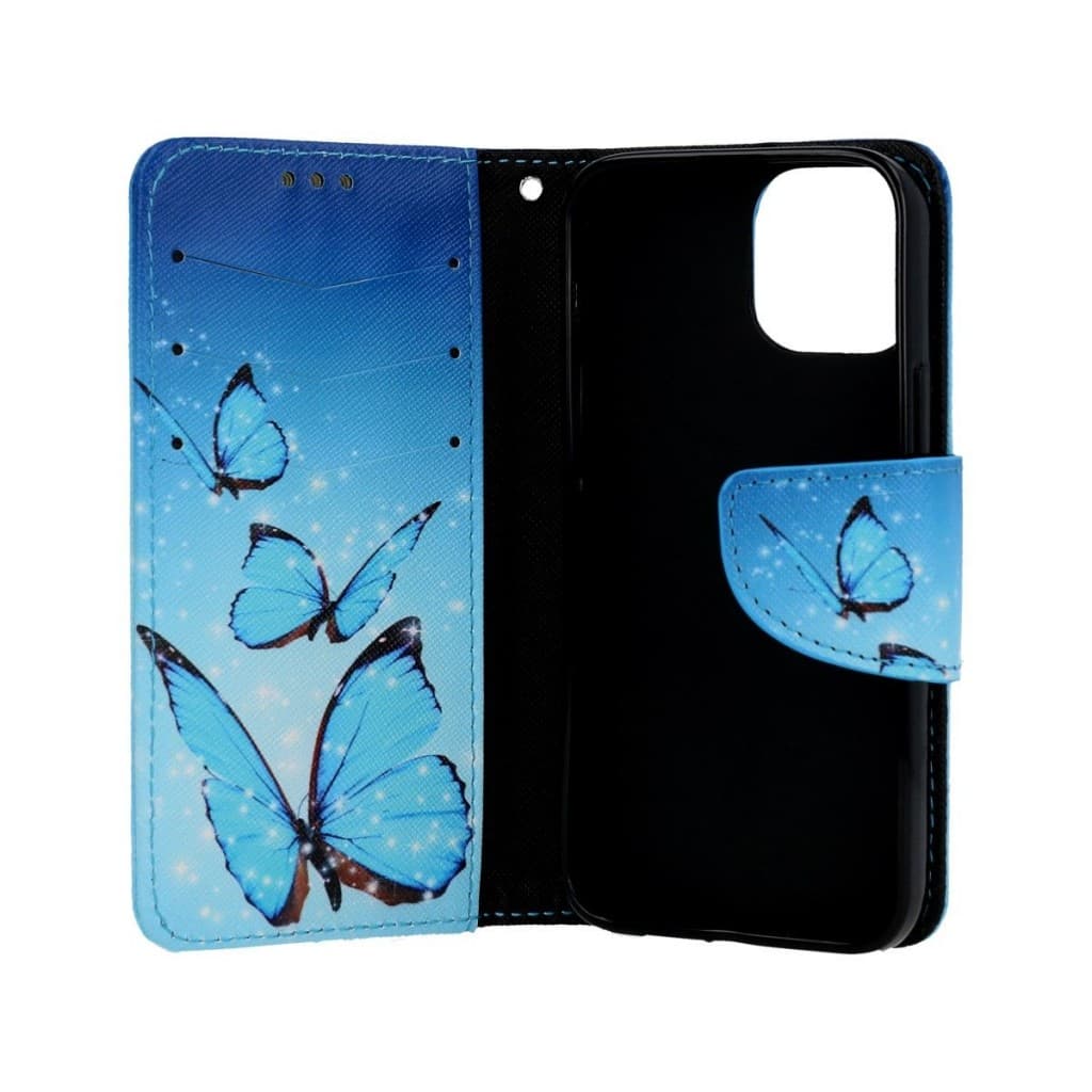 Pouzdro TopQ iPhone 13 mini knížkové Modří motýlci 66416 - náhled 3