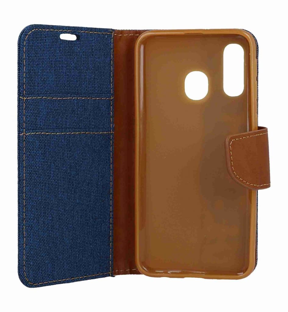 Pouzdro Canvas Samsung A40 knížkové modré tmavé 58508 - náhled 3