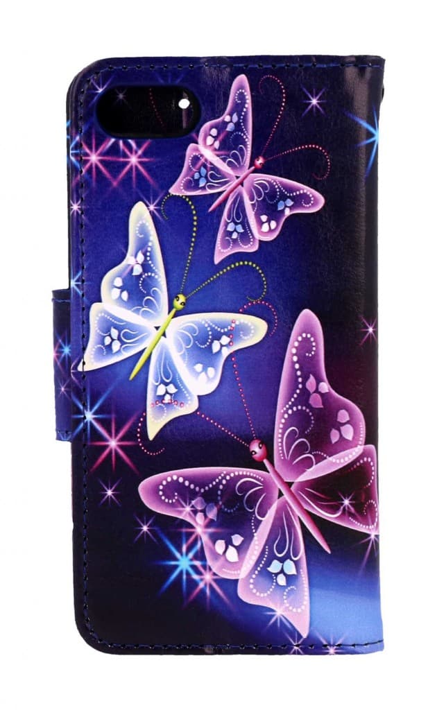 Pouzdro TopQ iPhone 16e Modré s motýlky 132411 - náhled 2