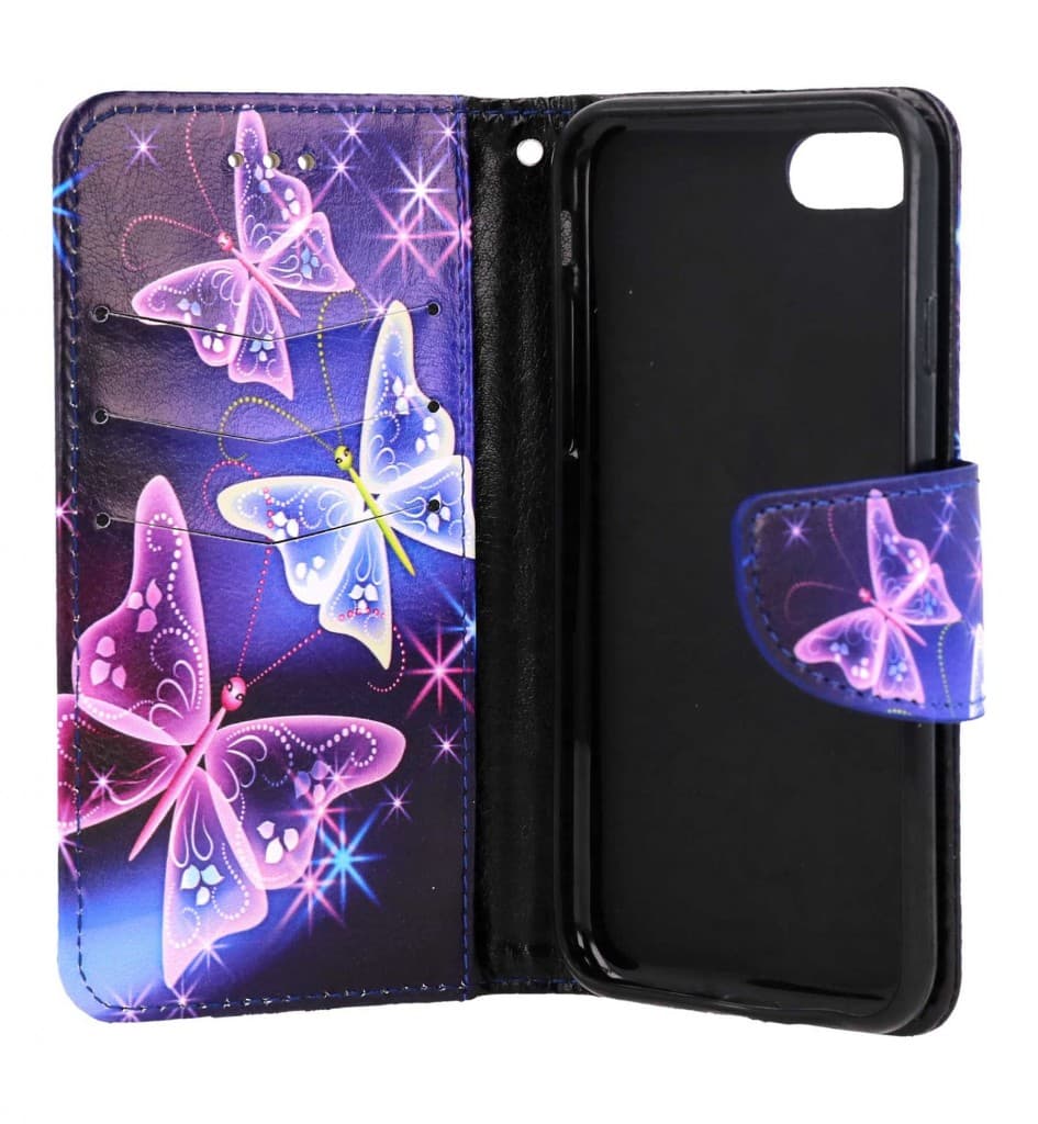 Pouzdro TopQ iPhone 16e Modré s motýlky 132411 - náhled 3