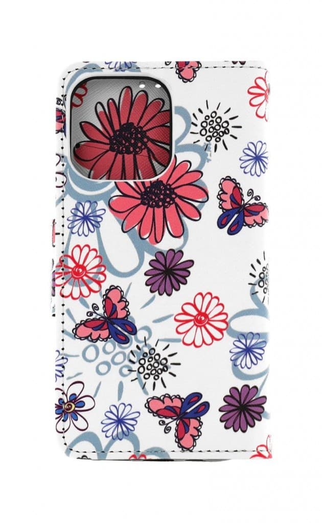 Pouzdro TopQ iPhone 13 knížkové Flowers 66327 - náhled 2
