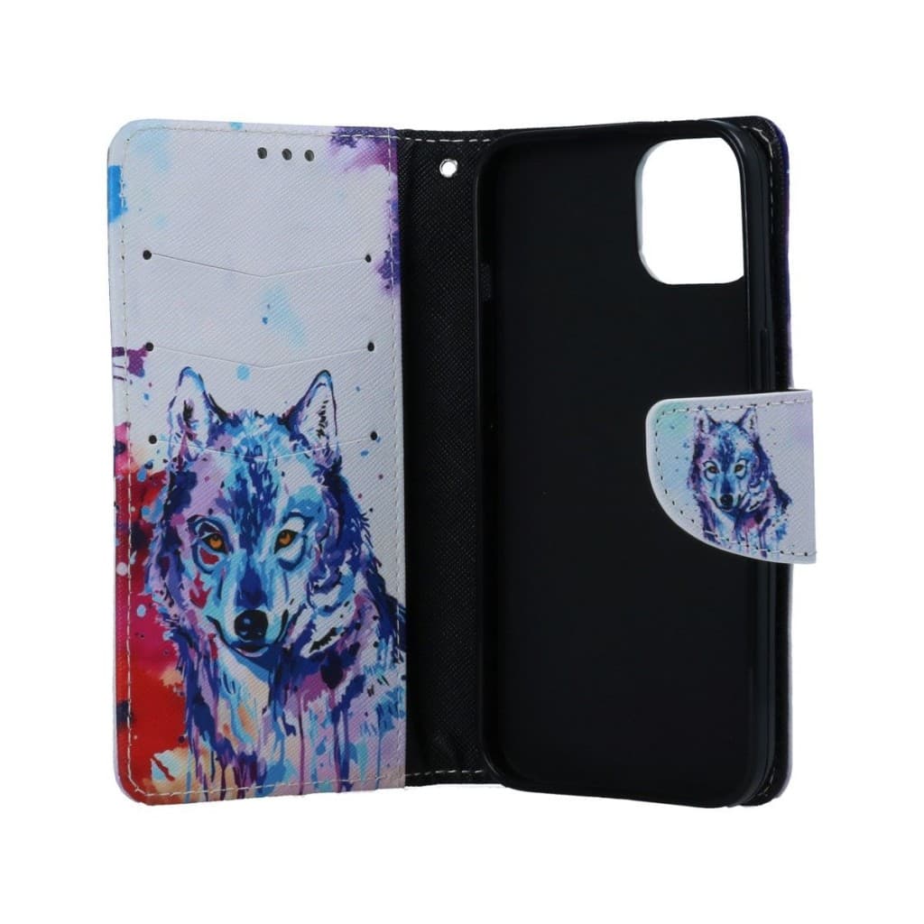 Pouzdro TopQ iPhone 13 knížkové Kresba vlka 66331 - náhled 3