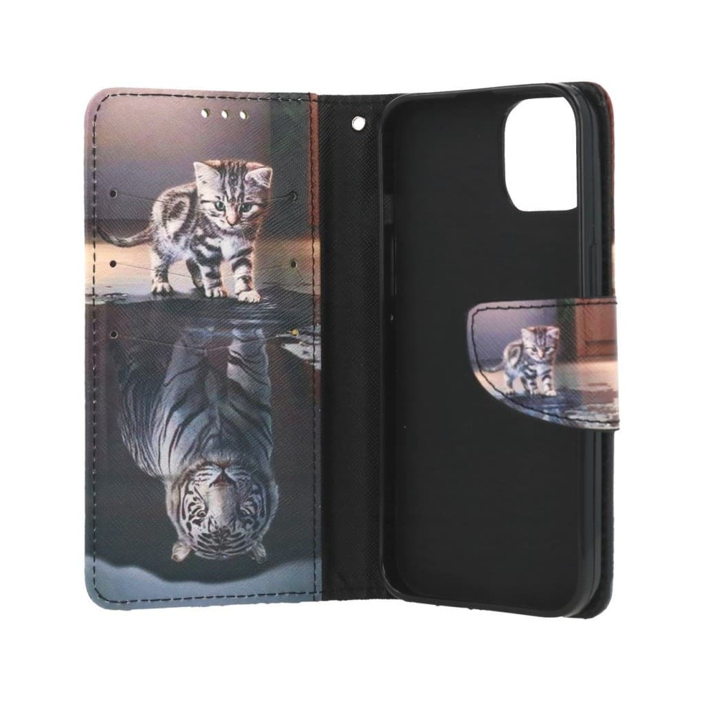 Pouzdro TopQ iPhone 13 mini knížkové Tygr 66427 - náhled 3
