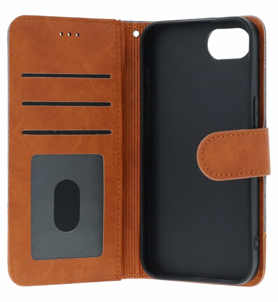 Pouzdro TopQ Jeans iPhone 16e knížkové šedé 143230 - náhled 3
