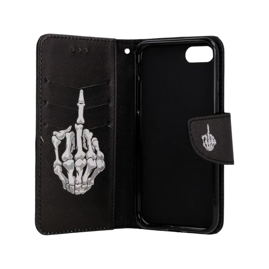 Pouzdro TopQ iPhone SE 2020 knížkové Kostlivec 62585 - náhled 3